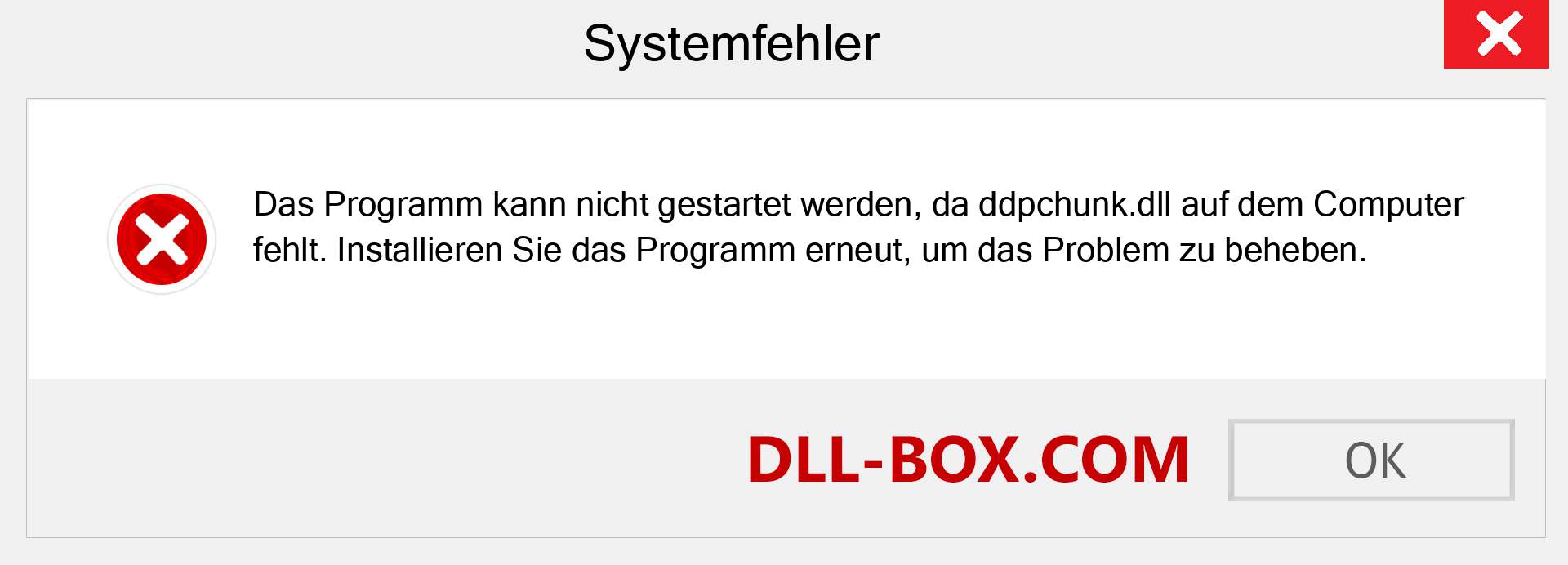 ddpchunk.dll-Datei fehlt?. Download für Windows 7, 8, 10 - Fix ddpchunk dll Missing Error unter Windows, Fotos, Bildern